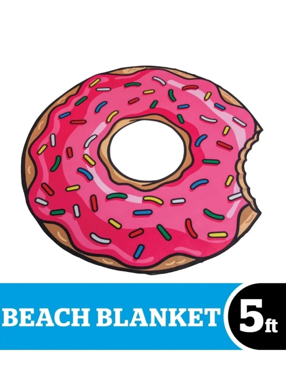 Pink Donut beach towel with Sprinkles NEW